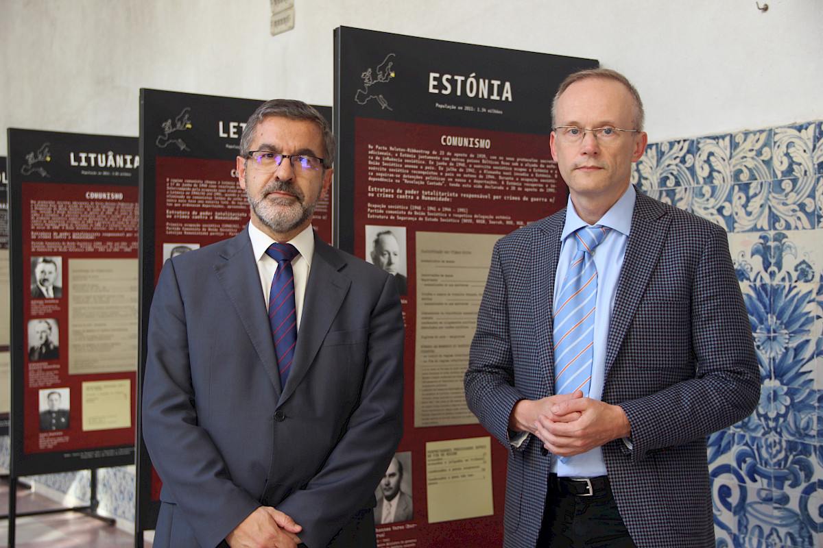 Jónatas Machado e Lukasz Kaminski durante a inauguração da exposição.